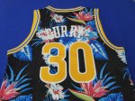 Warriors 30 Stephen Curry Noir 2009-10 Hardwood Classics Floral Fashion Swingman Maillot